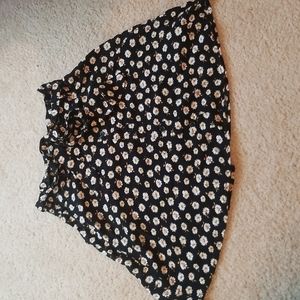 Flowy Flower Skirt with Tie Belt